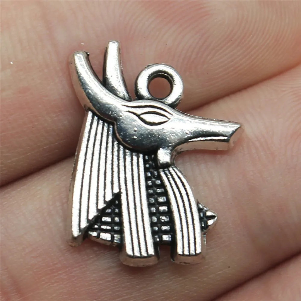 Egyptian Charm Set – 10-Piece Pyramid, Eye of Horus, Anubis & Bastet for Jewelry Making