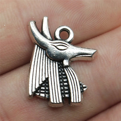 Egyptian Charm Set – 10-Piece Pyramid, Eye of Horus, Anubis & Bastet for Jewelry Making