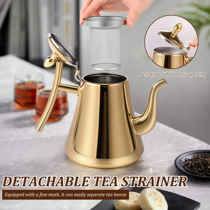 304 stainless steel 2L induction cooker kettle ergonomic handle with detachable filter store restaurant office hot water kettle