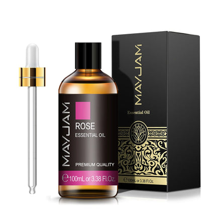 100ml Pure Natural Jasmine Tea Tree Sandalwood Essential Oils Diffuser Plant Lavender Vanilla Rosemary Eucalyptus Essential Oil