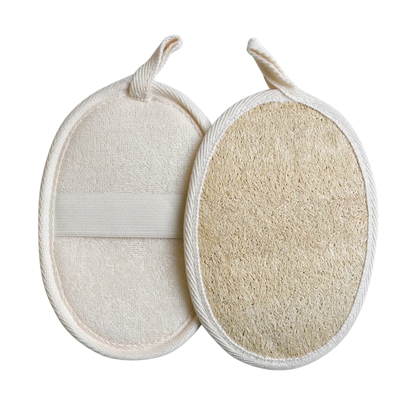 1PC Natural Loofah Body Shower Scrubber Bath Exfoliating Sponge Soft Shower Brushes With Hook Towel Sponge Merchandises Scrubber