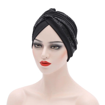 The Sequin Turban Cap – Shine with Modesty and Grace