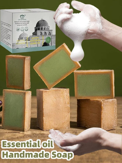 Handmade Gentle Lathering Olive Soap Bar for Body Wash Rich Foam Comfortable Shower Experience Gift Ready