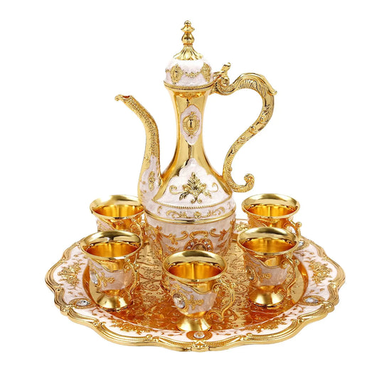 Finjan Istanbul – Vintage Turkish Coffee Set with Pot & 6 Cups