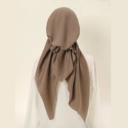 Wholesale Cotton Instant Muslim Hijab Inner Wrap Undercap Triangle Scarf Hijab Plain Islamic Turban Bonnet Soft Headband Hat