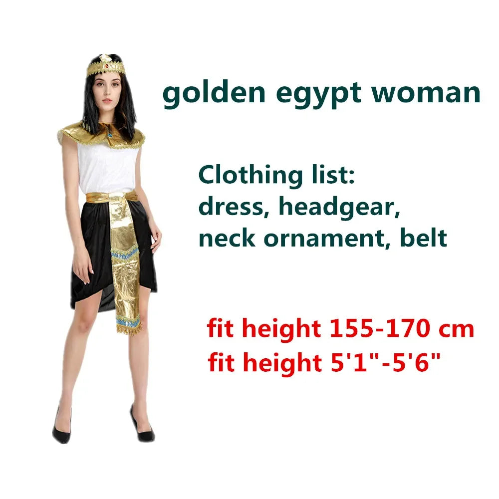 Pharaoh & Queen of the Nile Costume Set – Egyptian Cosplay for Carnival & Parties