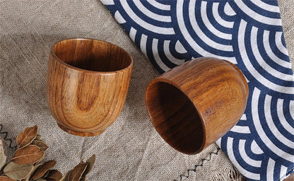 Handmade Spruce Wood Cups – Natural Big Belly Mug for Tea, Coffee & Milk