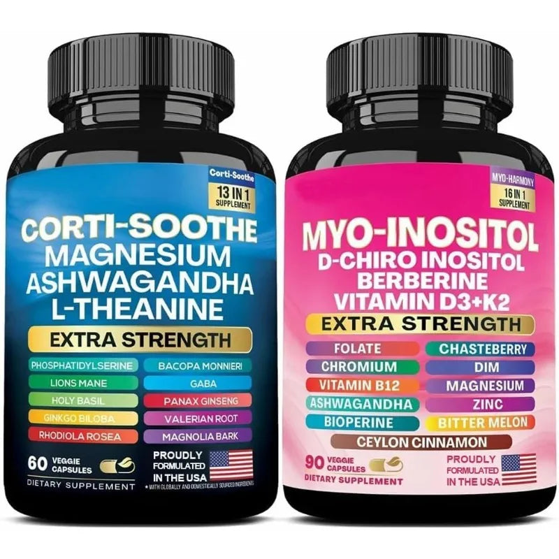 Arginine Neuroamine Capsules Myo-Inositol and Magnesium Multivitamin Combo with Vitamin D3 K2 Zinc Chromium