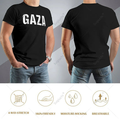 Unisex Men Vintage Gaza Palestine City Tshirt Tees T Shirts Women Boys 100% Cotton T-Shirt