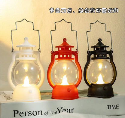 Candle Holders lantern for Table Retro Flameless Lamp Desktop Candlestick Chandelier Christmas New Year Home Decor