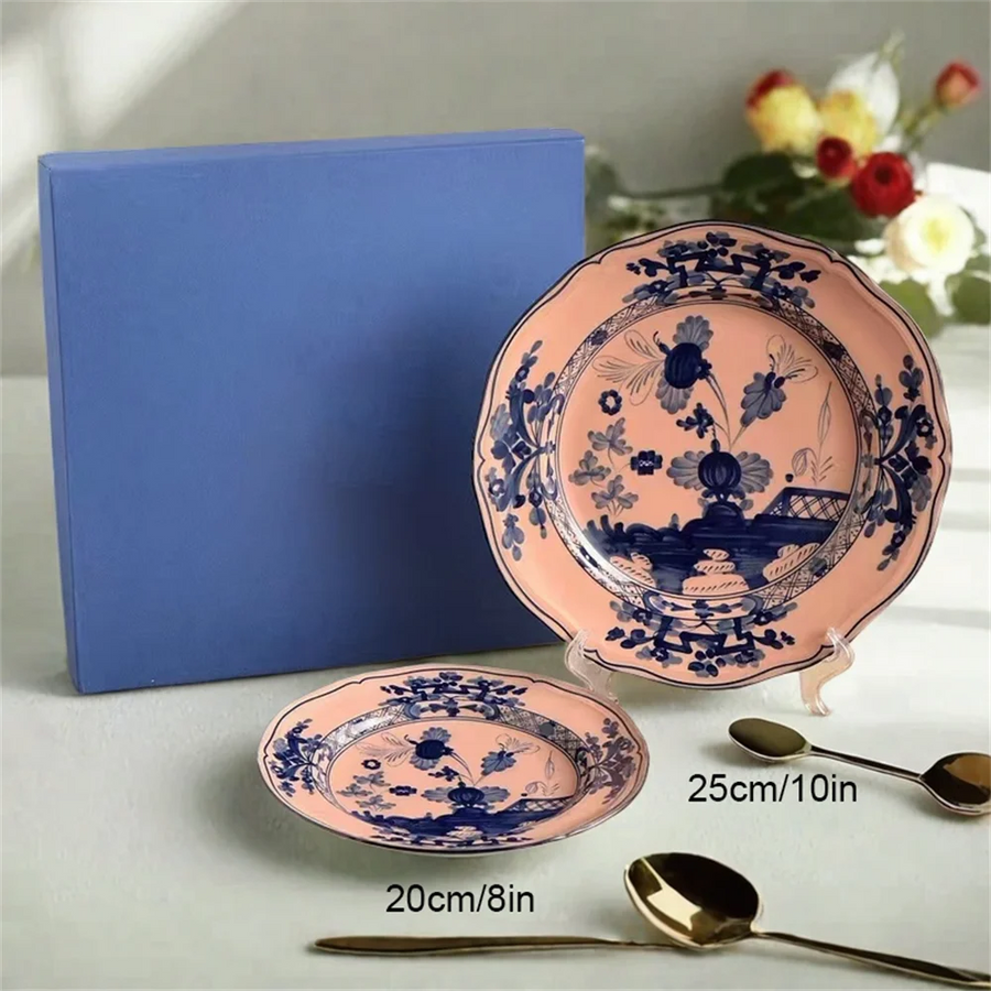Oriental Bloom – High-End Ceramic Coffee Cup Set with Gift Box