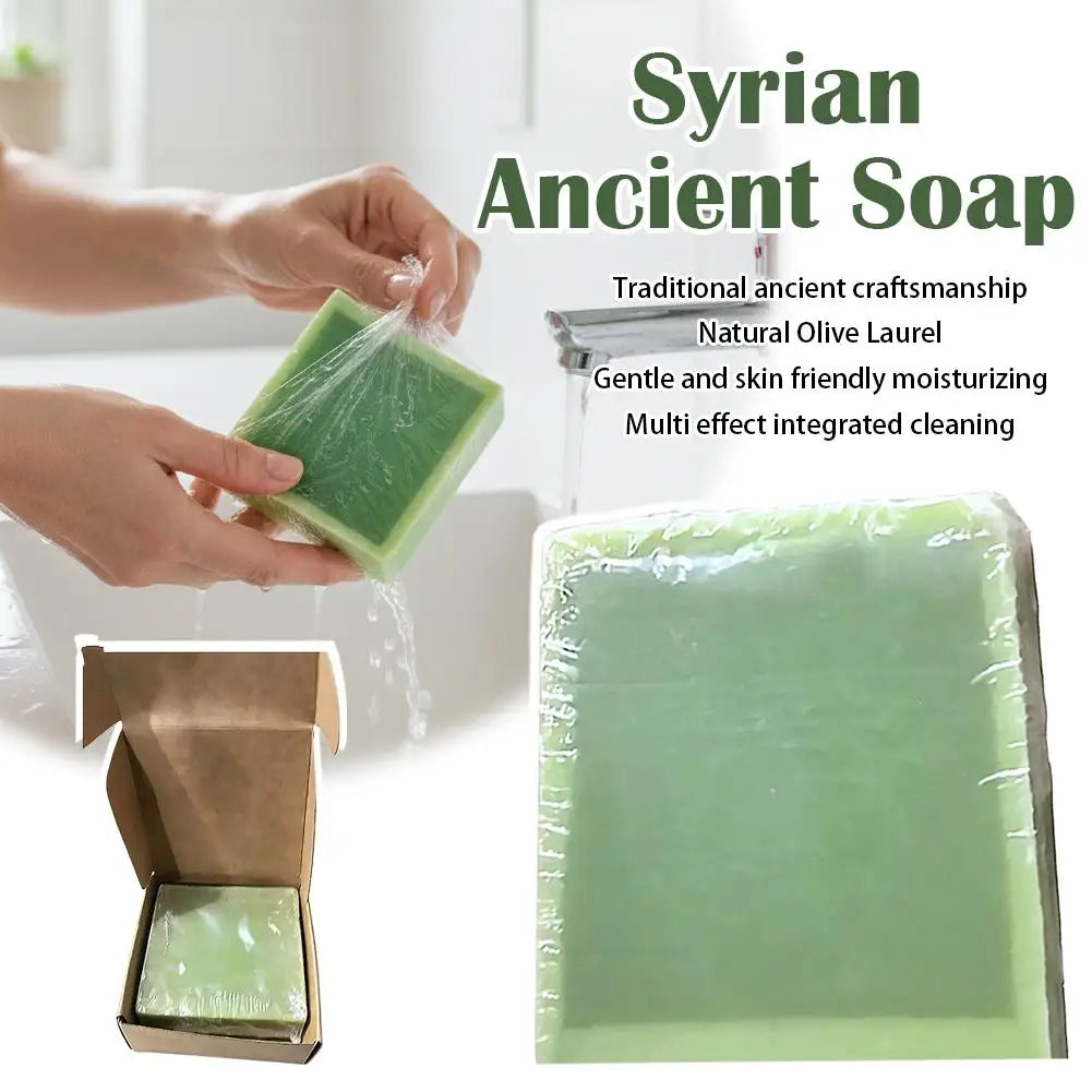 Ancient Soap Natural Olive Oil Laurel Extract Handmade Soap Bar Anti-Mite Deep Cleansing Oil Control Face Body Wash Skin Care