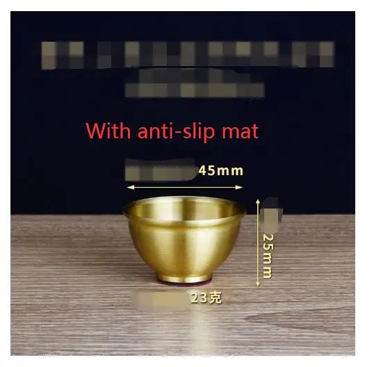 The Brass Vessel – Handcrafted Golden Offering Bowl
