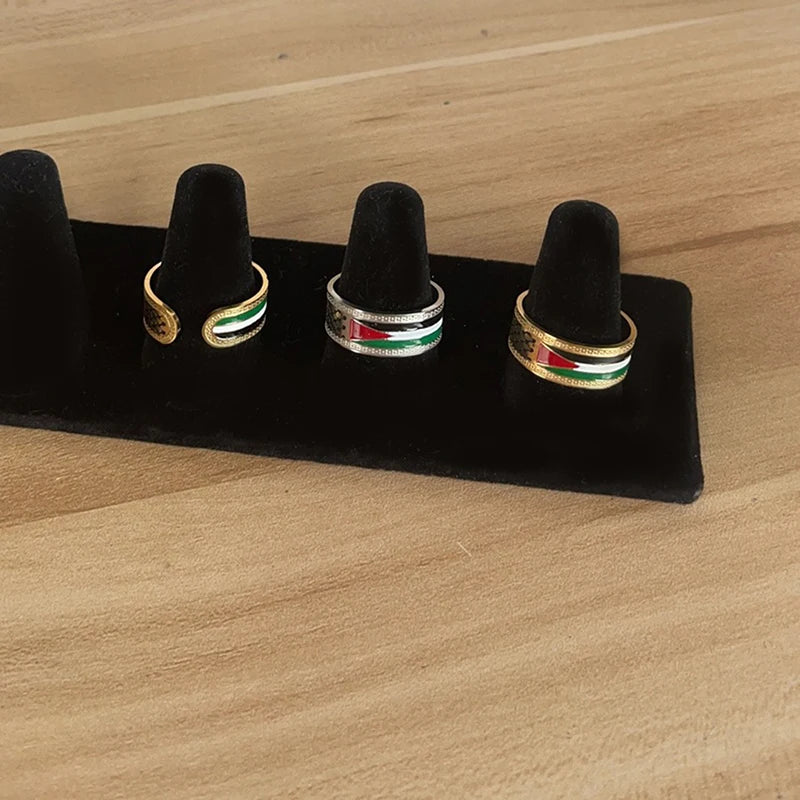 Luxurious and Exclusive Arab National Style Palestinian Scarf Kufiya Ring; Ideal Jewelry Gift for Modern Men and Women