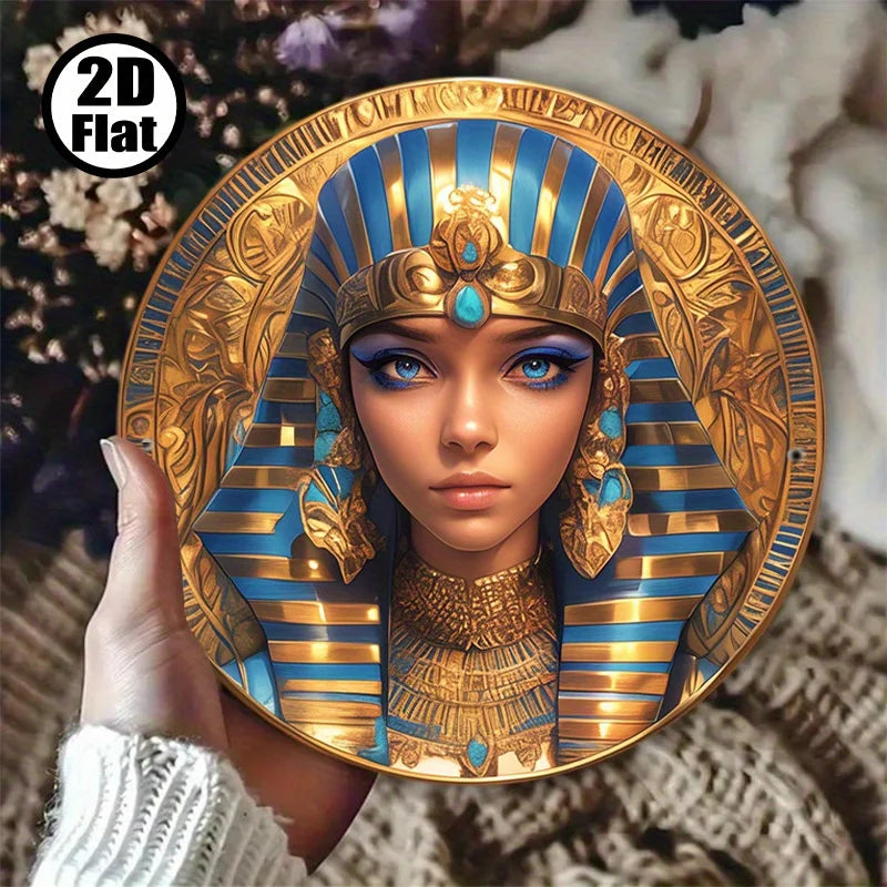 Ancient Egypt Aluminum Wall Sign – Pharaoh Plaque for Home & Garage Decor, 20×30cm