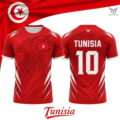 Tunisia Flag Soccer Jersey – Quick-Dry Training Uniform, Unisex O-Neck Top