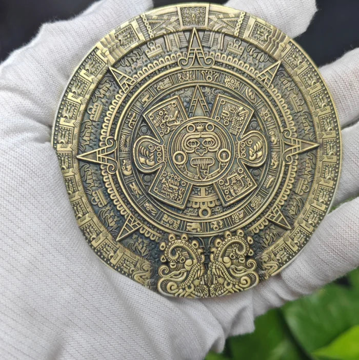 Mayan AZTEC CALENDAR souvenirs predict commemorative coins art collection gifts commemorative coins collections interesting