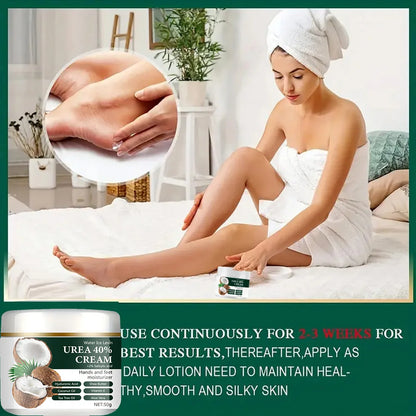 40% Urea + 2% Salicylic Acid Hand and Foot Cream, Highly Effective Moisturizer, Lightweight and Easily Absorbed, Locks in Moisture, Portable and Ready to Use Anytime, Leaves Hands and Feet Light and Smooth