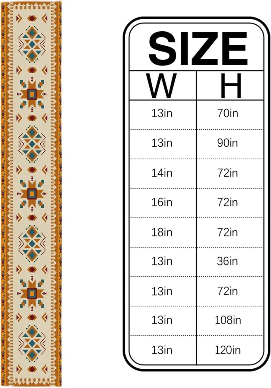 The Turquoise Mesa – Southwest Orange & Blue Linen Table Runner