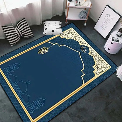 Soft Islamic Prayer Rug for Muslim Women, Elegant Carpet, Home Decoration Portable Prayer