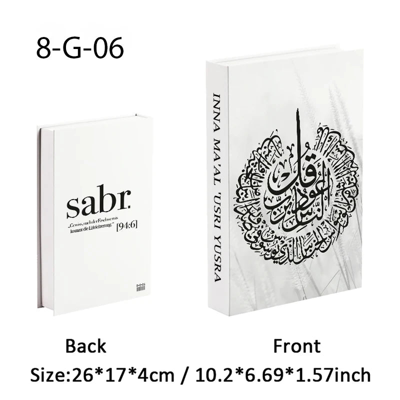 Islamic Kaaba Eid Mosque Luxury Decorative Books Storage Box Fake Book Interior Decoration Coffee Table Ornament Bedroom Decor