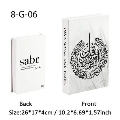 Islamic Kaaba Eid Mosque Luxury Decorative Books Storage Box Fake Book Interior Decoration Coffee Table Ornament Bedroom Decor