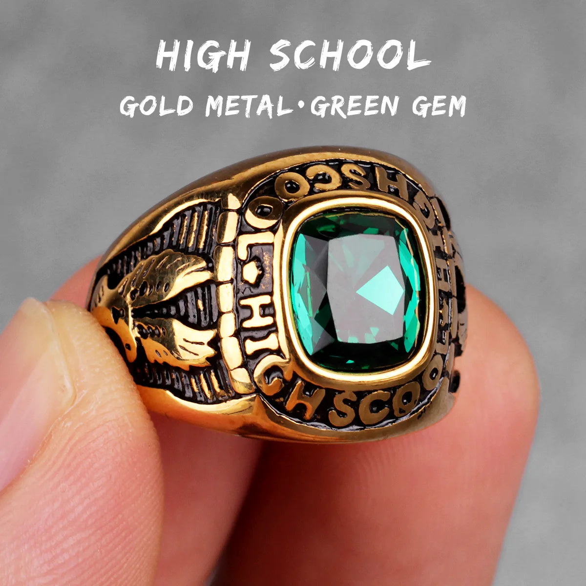 Stainless Steel Mens Rings Gold Silver Color Red Blue Rhinestone Simple Luxury for Male Boy Jewelry Creativity Gift Wholesale