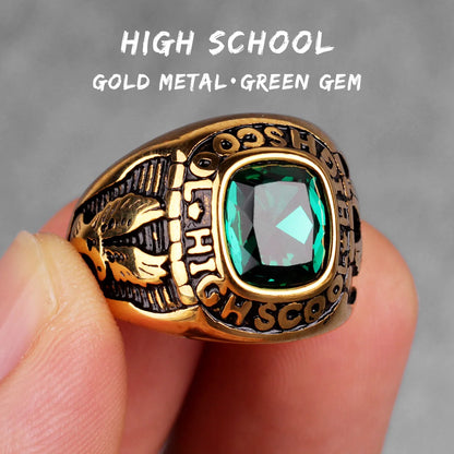 Stainless Steel Mens Rings Gold Silver Color Red Blue Rhinestone Simple Luxury for Male Boy Jewelry Creativity Gift Wholesale