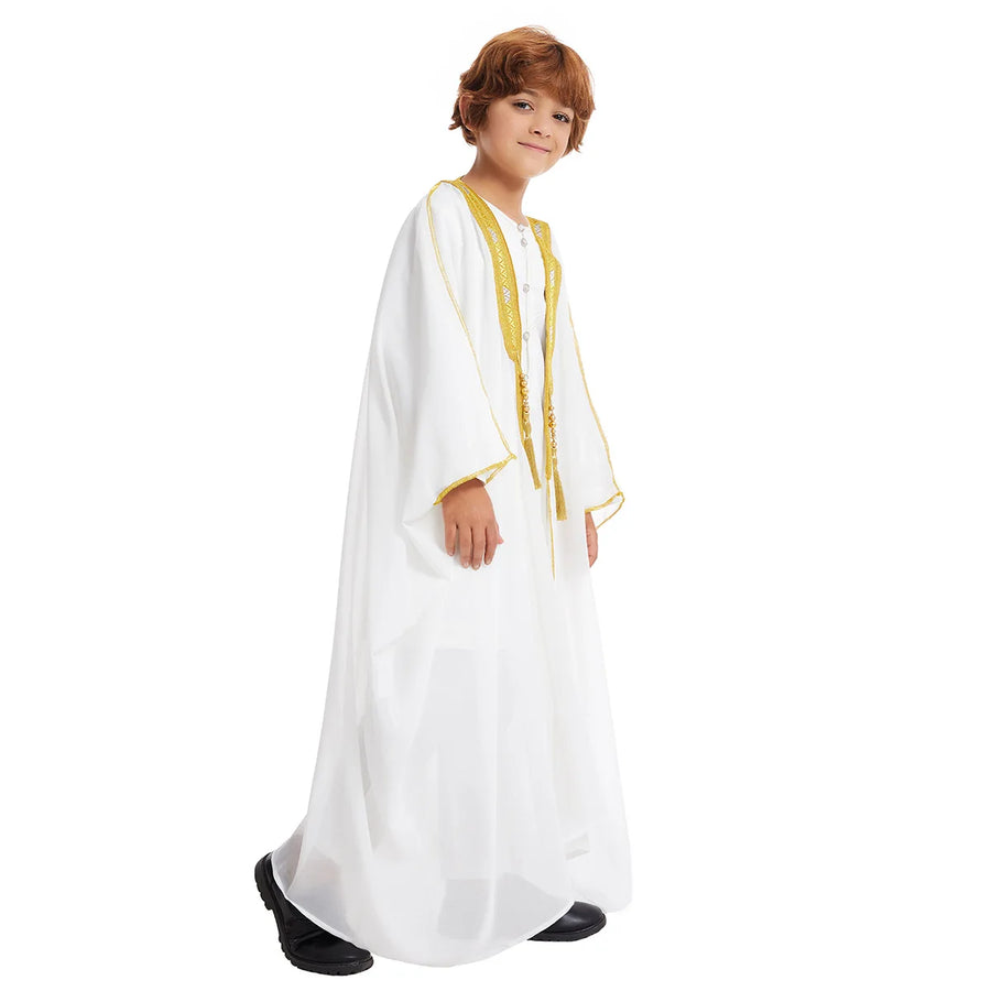 Boys' Eid Dishdasha & Open Abaya – Children's Modest Islamic Robe for Ramadan & Prayer
