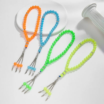 Colored acrylic luminous beads Muslim prayer short prayer beads bracelet