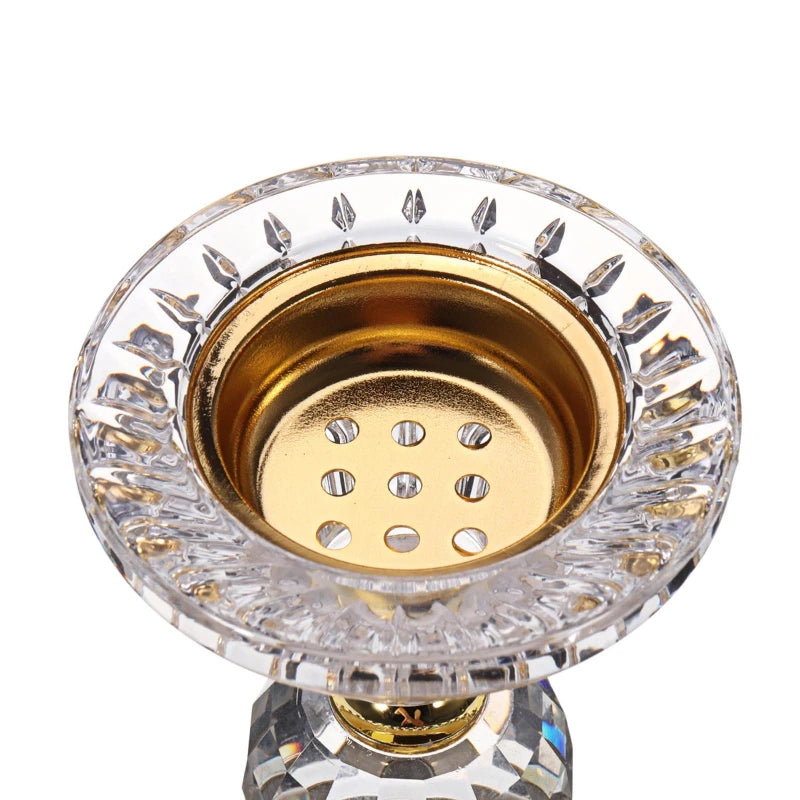 Crystal Bakhoor Burner – Frankincense Incense Holder with Removable Lid