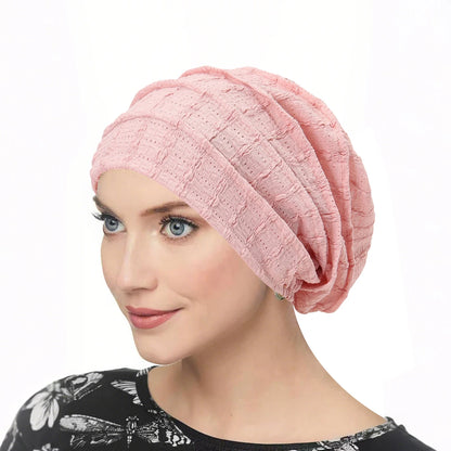 Women Soft Strech Beanie Chemo Cap Solid Color Bonnet Inner Hijabs Cap Muslim Head Wraps Femme Wrap Head Turban Hat