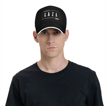 Summer Casual Baseball Cap Gaza Palestine Flag Outdoor Sport Trucker Hat For Unisex-Teens Adjustable  y2k Funny Snapback Cap