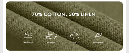 Mens Kaftan Thobe Long Sleeve Casual Henley Shirts Button Down Kurta Cotton Linen Muslim Gown Robe