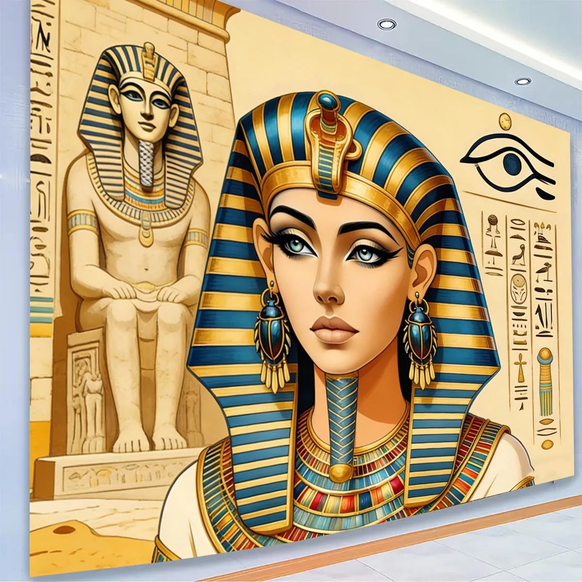 Ancient Egyptian Goddess Tapestry – Pharaoh & Anubis Wall Hanging for Heritage Decor