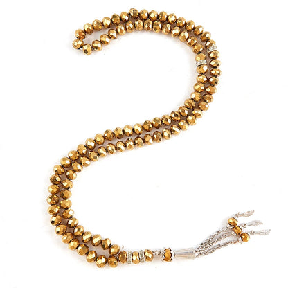 8mm 99 Beads Crystal Prayer Beads Muslim Prayer Beads Tasbih Misbaha  Muslim Crystal Holding Bracelet Islamic Muslim Мусульманин