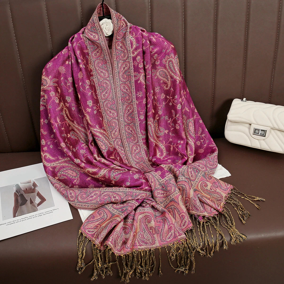 The Pashmina Veil – Long Cashmere Hijab Shawl for the Muslim Woman