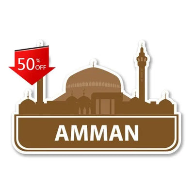 Amman Jordan Vinyl Decal – Vintage Aesthetic Sticker for Car, Laptop & Wall