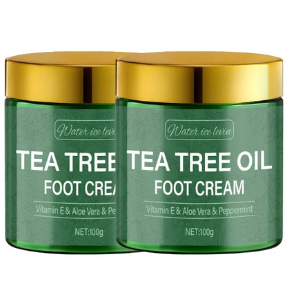 Tea Tree Oil Foot Cream, Vitamin E & Aloe Vera-Infused, Light Texture Moisturizes & Protects Feet for Elastic Skin
