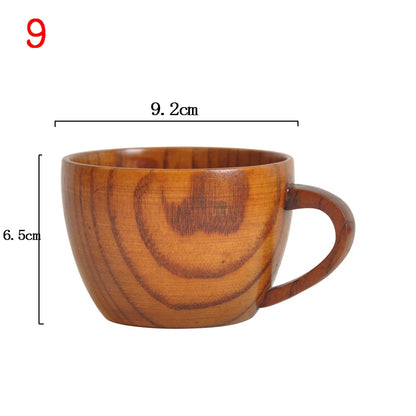 Handmade Spruce Wood Cups – Natural Big Belly Mug for Tea, Coffee & Milk