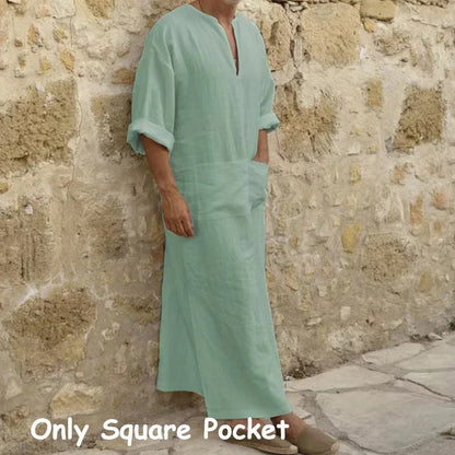 Short Sleeve Solid Color Men Muslim Islamic Kaftan Robe Jubba Thobe Kaftan Muslim Robe Casual Dubai Saudi Arabia Abaya Robes 5XL