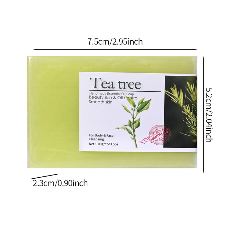 The Tea Tree Bar – Handmade Olive Oil & Essential Oil Soap (100g)
