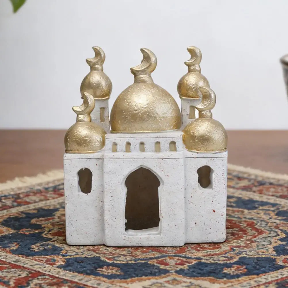 Ramadan Ornaments Resin Material Mosque Islamic Castle Statue Family Tabletop Atmosphere Decoration Architectural Table Decor