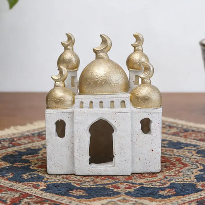 Ramadan Ornaments Resin Material Mosque Islamic Castle Statue Family Tabletop Atmosphere Decoration Architectural Table Decor