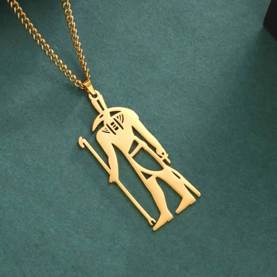 Ancient Egyptian Heritage Pendant – Stainless Steel Necklace of the Pharaohs