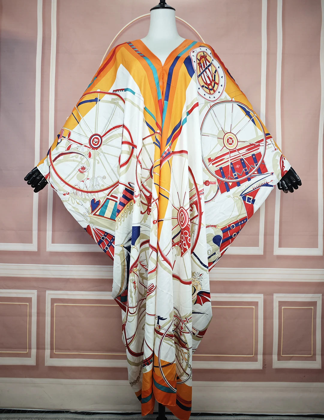 Kuwait Breeze – Printed Silk Kaftan for the Muslim Woman in America