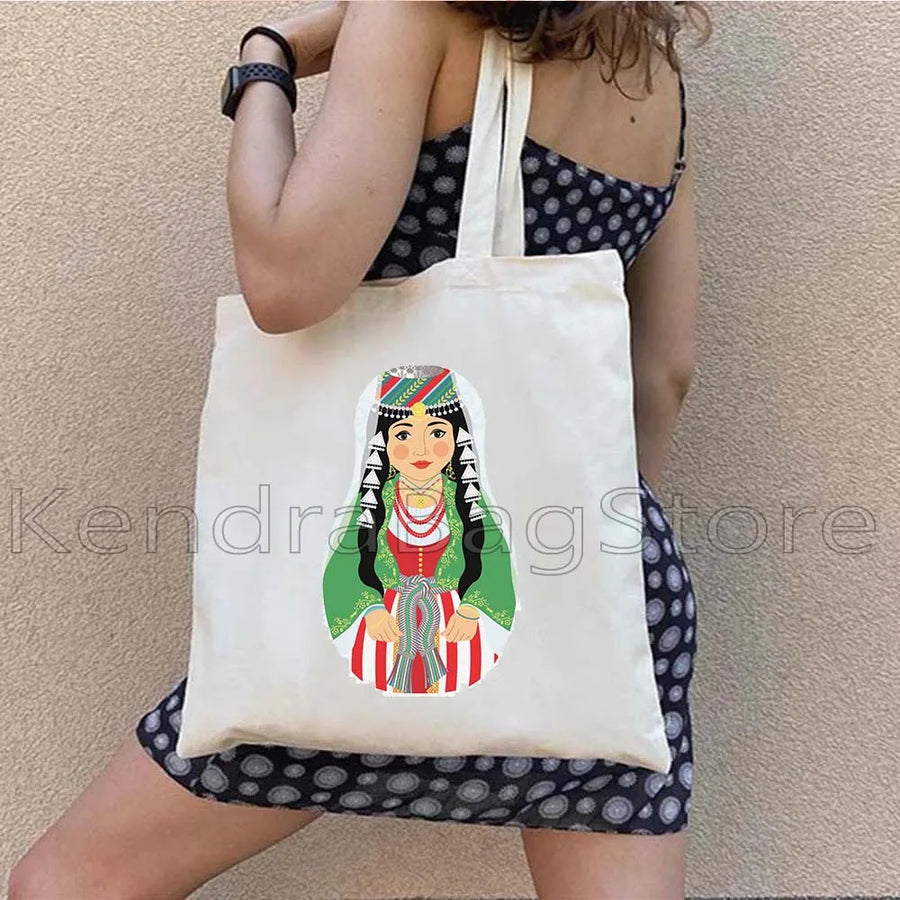 Ya Beirut – Lebanon Flag Heart Canvas Shoulder Tote