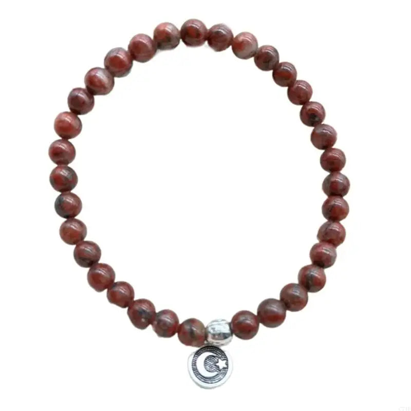 Islamic Prayer Beads Stretch Bracelet 33 Glass Beads Tasbih Unisex Gift
