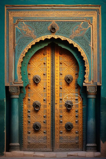 The Moroccan Door – Arabic Architecture Canvas Wall Art