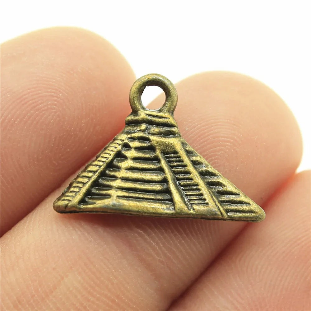 Egyptian Charm Set – 10-Piece Pyramid, Eye of Horus, Anubis & Bastet for Jewelry Making